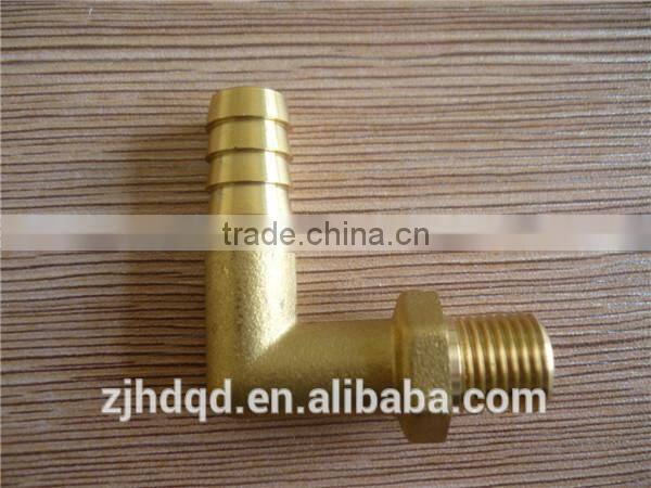 1/8''-1/2''x6/8/10/12 forged brass elbow hose barb fitting