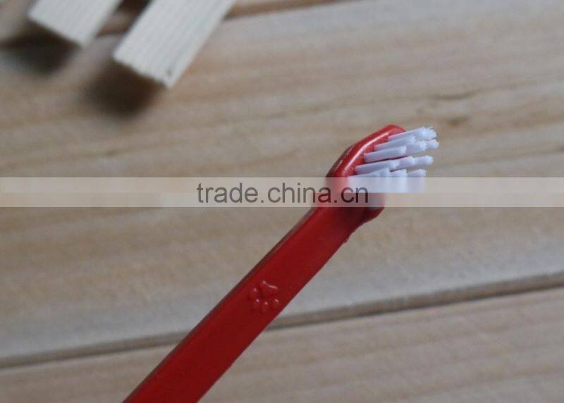 new design dog two finger toothbrush set