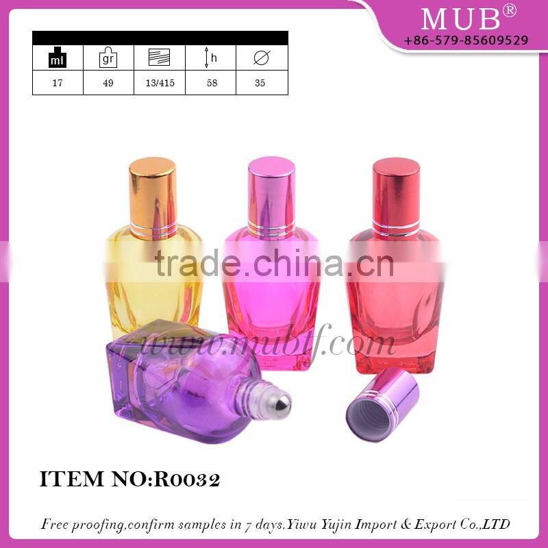 R0030 rool bottle glass bottle aluminum perfume bottle wholesale