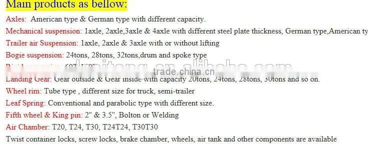 28t supporting leg for 40FT low bed semi trailer parts