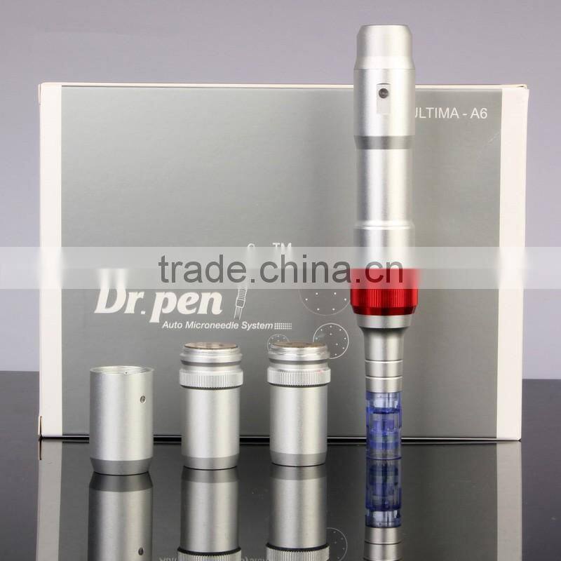 2017 Newest rechargeable microneedle nano Dr.pen with replaceable needle cartridge Ultima A6 Electric Dermapen