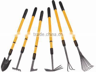 EXTENDABLE TUBE STEEL HANDLE GARDEN TOOLS SET