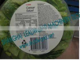 Plastic and aluminium food container labeling machine