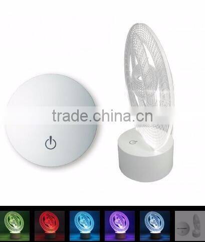 LED 3D night light Touch switch led usb lamp with rechargeable battery
