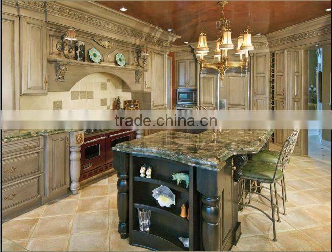 Bisini Classic Hand Carved Solid Wood Maple Kitchen Cabinet