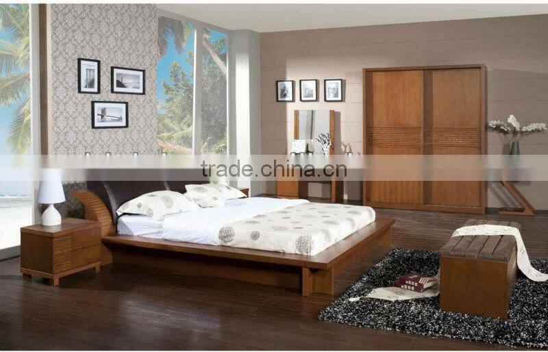 Contemporary Bedroom Solid Wooden Furniture,Casual Box Bed,Malaysia Bedroom Natural Solid Wood Bed,Home Bedroom Furniture Set