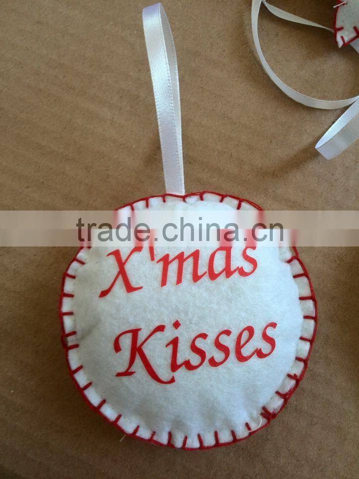 Felt handmade christmas decoration/christmas ornaments, round