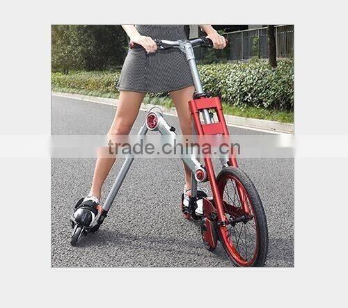 2016 Hot High Quality Folding Roller Skating Bicycle Fasion Flexible 3 Wheel Bike With Roller Skating Shoes Wholesale