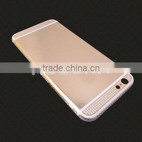 For iPhone 6/6plus 24K Gold / Rose Gold Housing diamond For Iphone6 4.7 inch/for iphone 6 rose gold housing