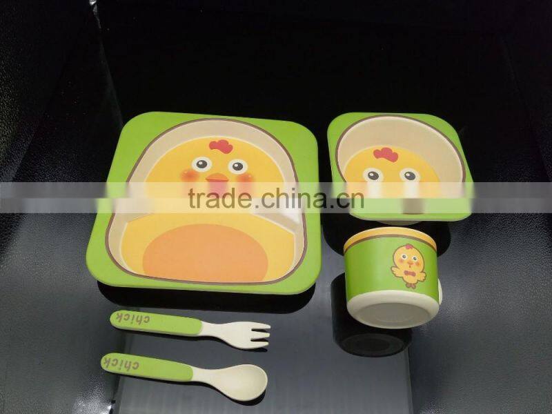 bio bamboo fibre children's dinnerware set