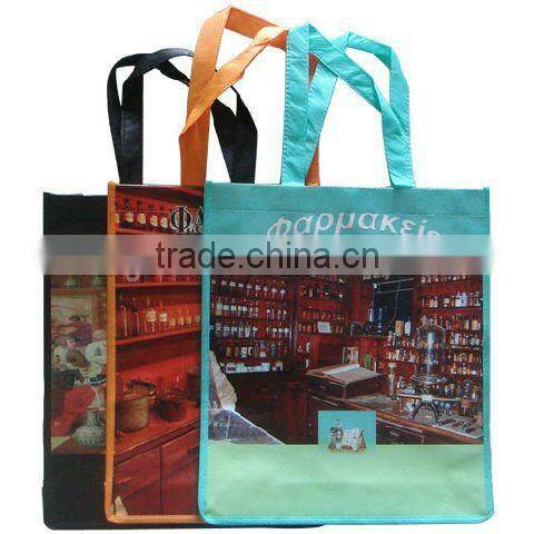 4C filming printing shopping bag with metal circle