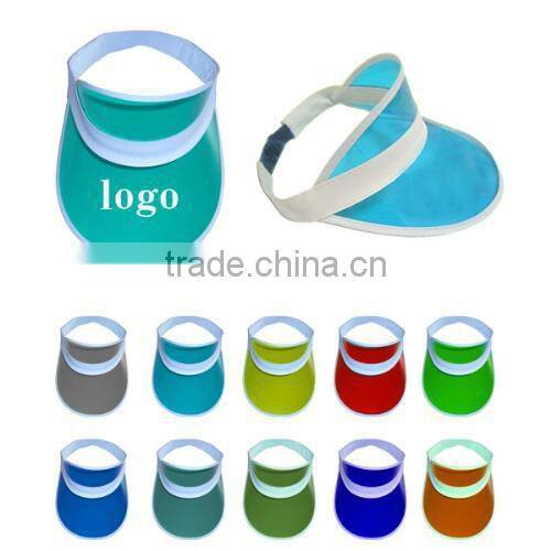 pink pvc sun visor cap for promotion