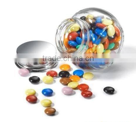 kitchen clear round glass spice jar/storage