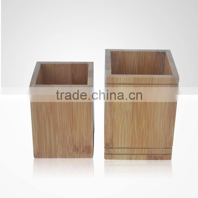 Factory Price wood pen container,colorful customized wooden pen container