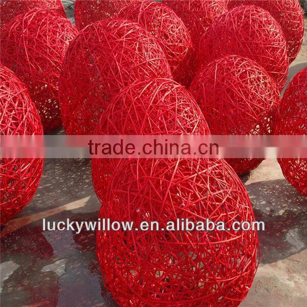 woven colorful large decorative wicker ball