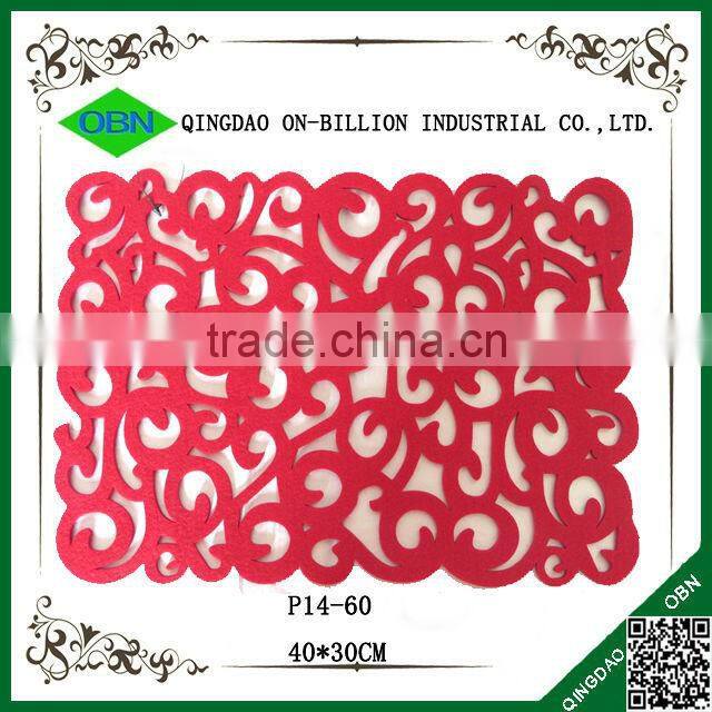 Felt handmade round table placemat