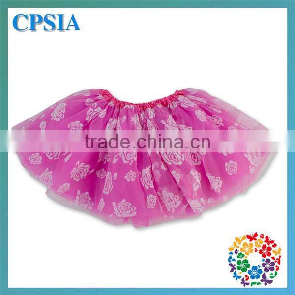 2015 Fashion Hot Sale Beautiful Girl Wear Tutu Skirts Hot Pink Snowflake Tutus