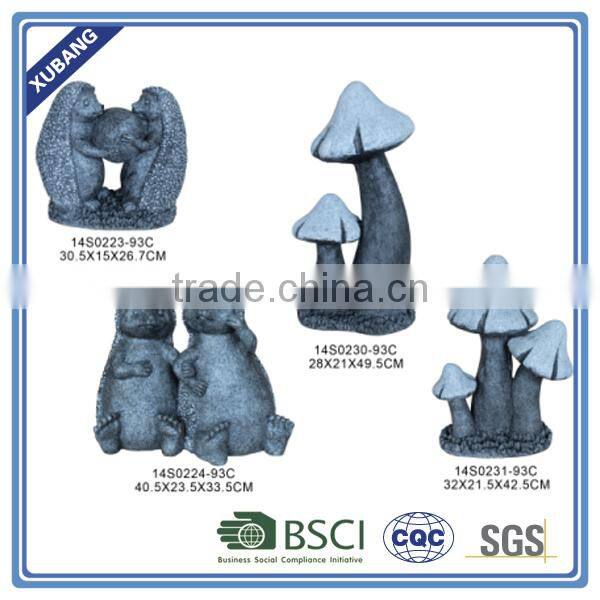 Funny handmade resin statues with mushroom garden Statue
