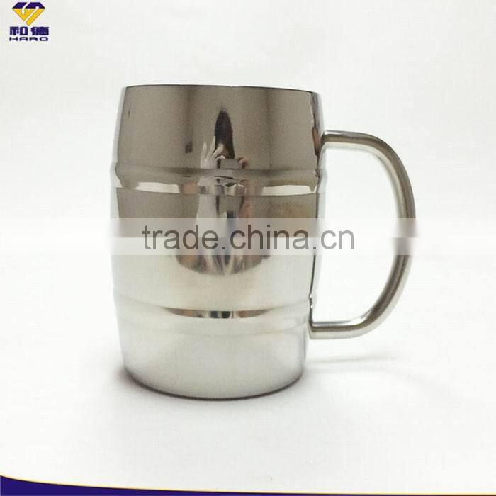 Wholesale Double Walled Stainless Steel Beer Mugs, Double Wall Stainless Steel Beer Mugs for Freezer&Hot Coffee Tumbler