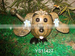 YS11427 cute dog metal garden watering can made in Xiamen 15 inch high