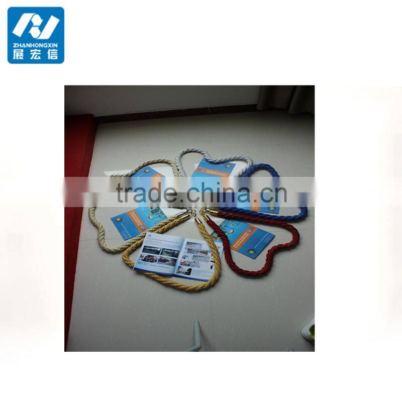 queue stand and post braided rope