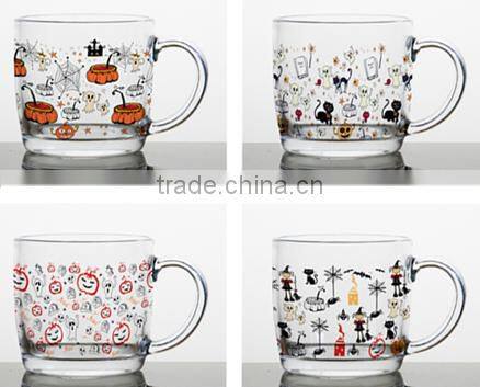 8oz 9oz 10oz halloween glass milk bottle kid glass cup set water glass mug milk cup set