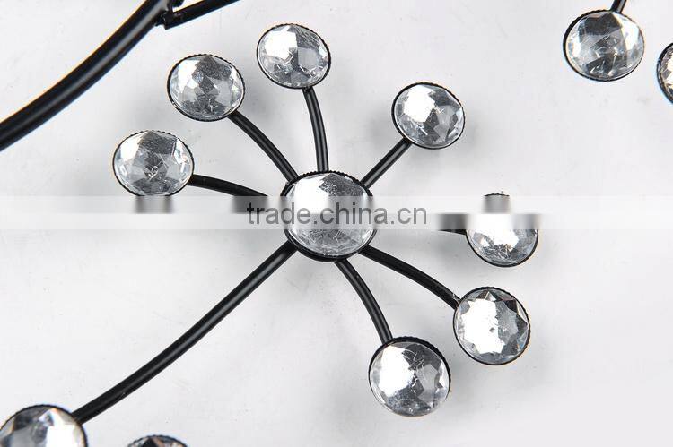 2015 china factory modern luxury tree design iron art quartz wall clock
