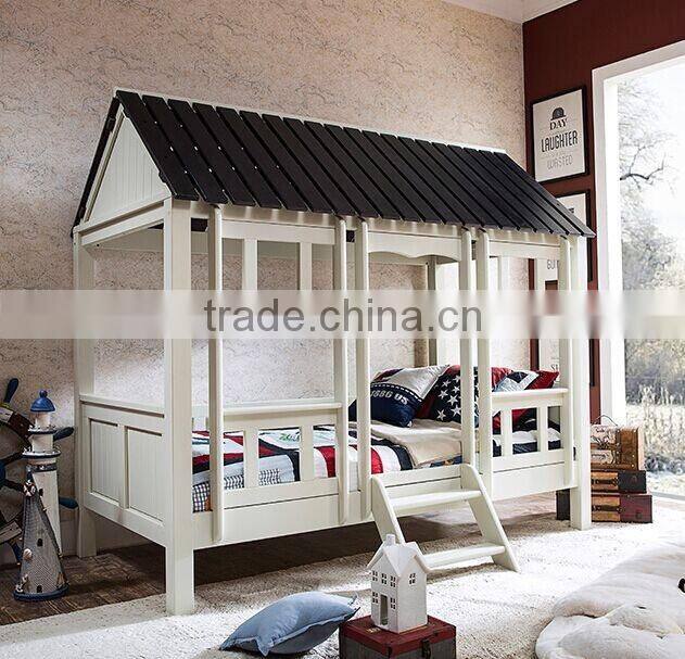 Princess Wonderland Luxury European Style Solid Wood Tufted Bed with Pure White Poster and Canopy BF11-02274e