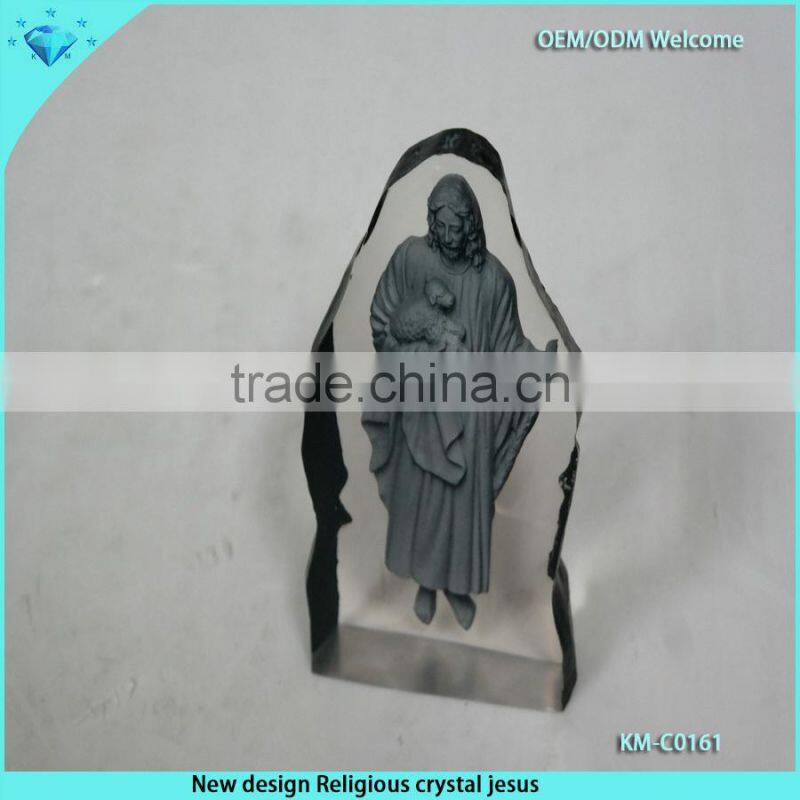 2014New design Religious crystal jesus