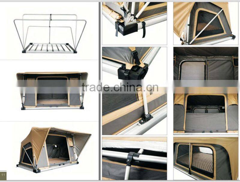 removable camping roof top camper tent with foldable alu ladder