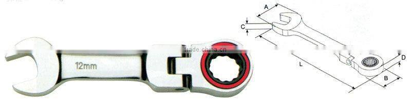 Flexible 72 Teeth Ratchet Handle Wrench Hand Tool