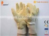 DDSAFETY 2017 Cotton Rubber Working Safety Glove 10 Gauge Bleach Cotton With Red Rubber Glove