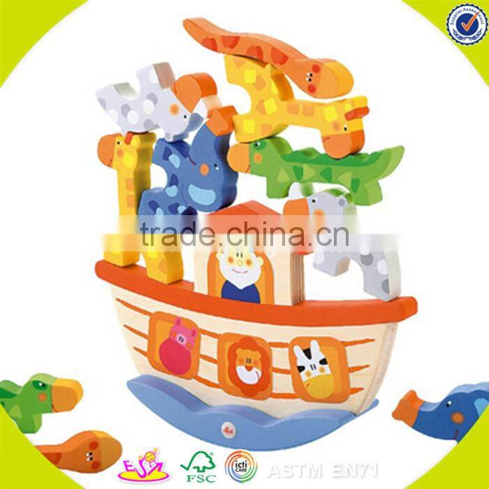 Wholesale hottest kids wooden balance blocks toy brain training wooden balance blocks toy W11F006