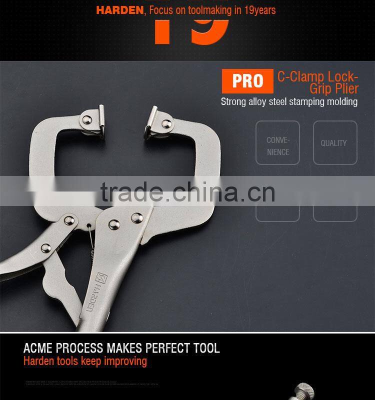 Professional C-Clamp Lock Grip Pliers With Swivel Pads