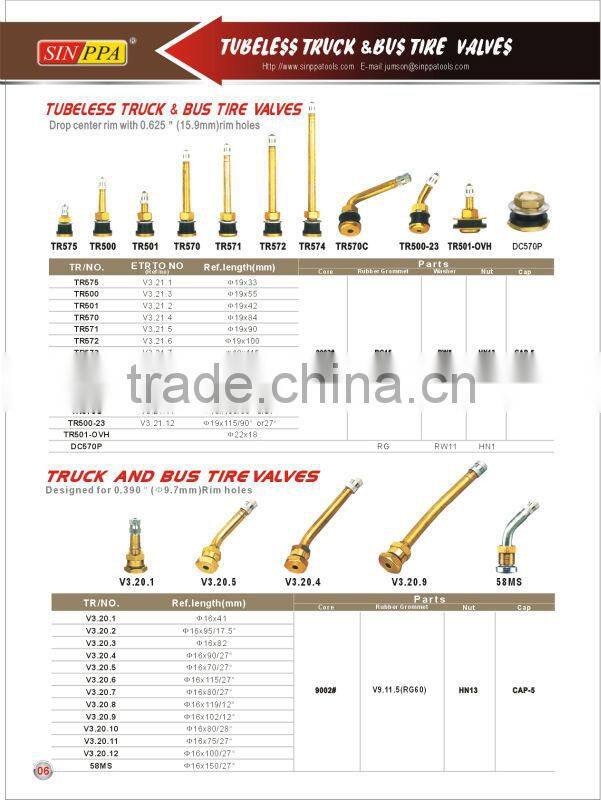 Tubeless Truck&BUS Tire Valve TR573