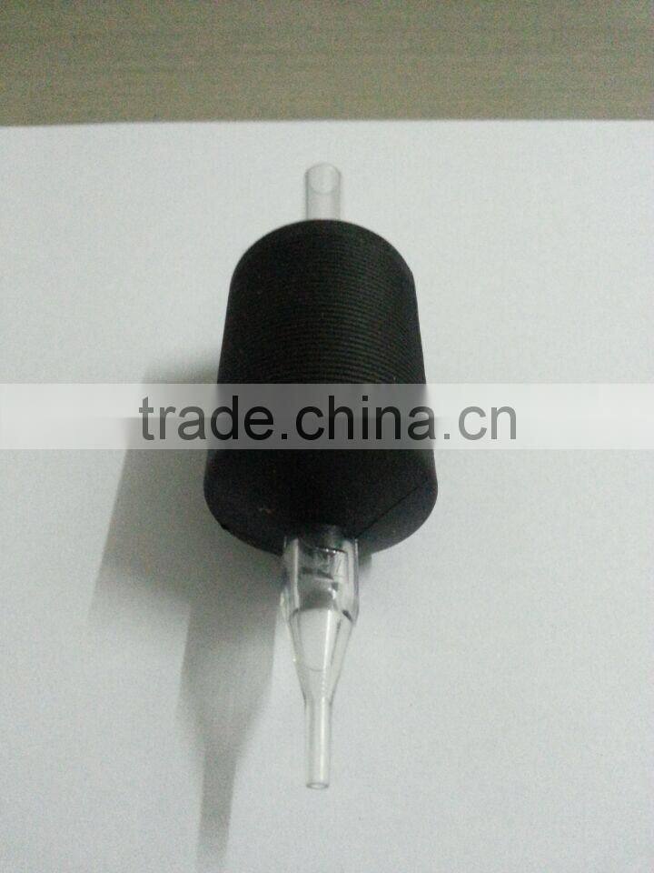 20PCS Prime Tattoo Tube - 1" Black Sterile Disposable Tattoo Grips with Clear Tip