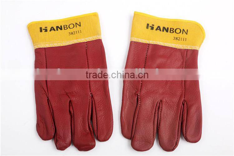 Professional welding goves with high quality of 11'' and 18'' yellow color