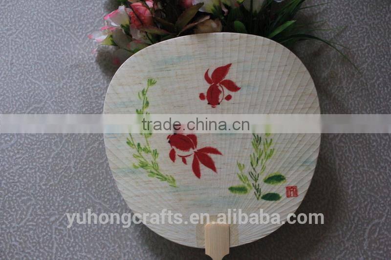 Custom printed round wholesale Japanese personalized hand fan