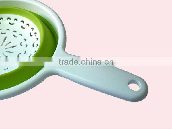 Round Collapsible Kitchen PP Plastic Rice Sieve