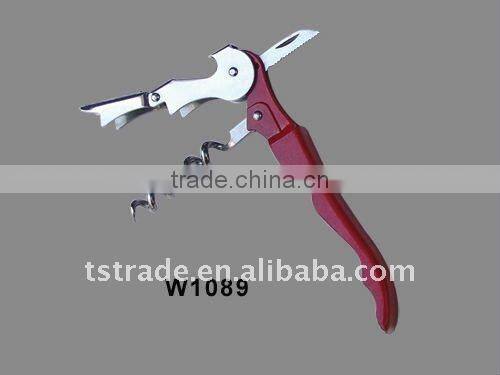2014 Stainless Steel Multi function Keychain wine bottle opener W1089