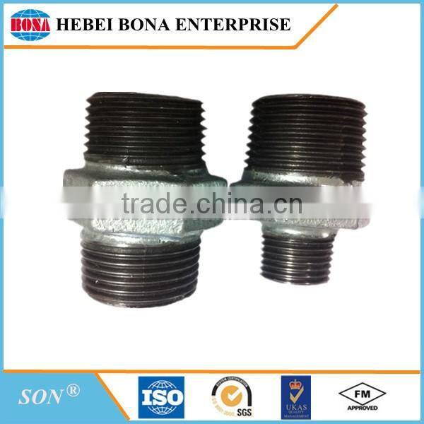 Good quality malleable cast iron hexagon pipe nipple