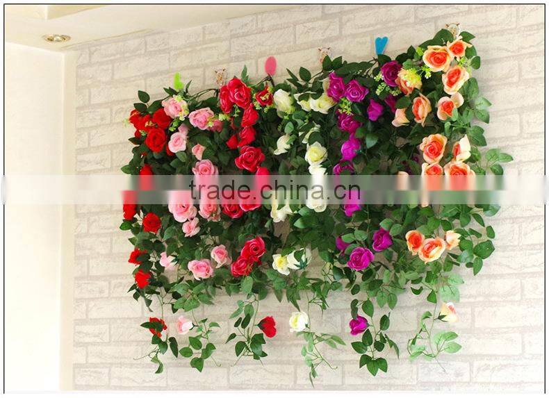 100CM 5Stems Artificial Rose Garland Wedding Party Decor Silk Flower Vine Garland