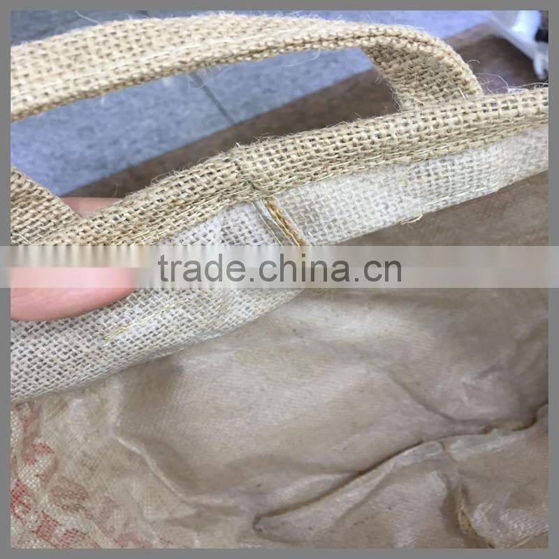 Christmas gift tote bag jute fabric recycling gift bag