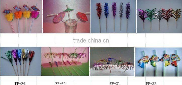 Fruit Drinking straws Umbrella straw210*5mm