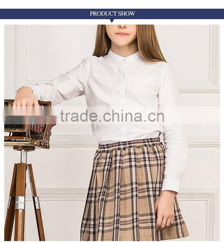 Wholesale OEM Girls Long Sleeve School Shirt Latest Design