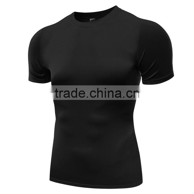 Top new pattern short sleeve gym fitness sport t shirt men
