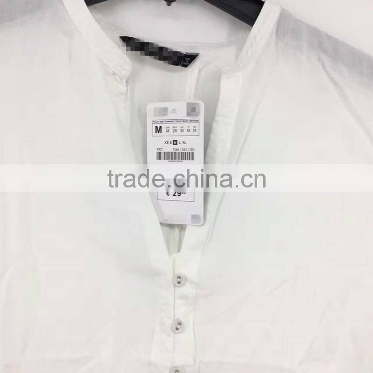 Latest design women fancy white button up shirt