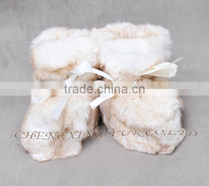 CX-SHOES-07D Rabbit Fur Soft Winter Warm Baby Shoes