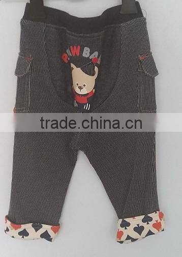 2016 Korean stlye baby boys knit embroidered colorful pants for Autumn