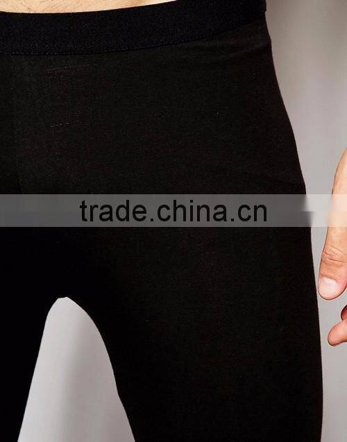 Men black soft loungewear fitness wear leggings OEM custom factory in China